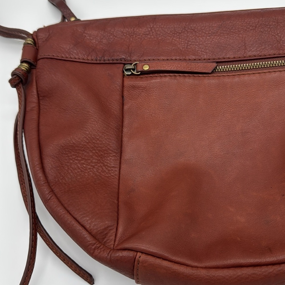 Lucky Brand Leather Crossbody Bag/Purse - Red/Brown‎ Color - Picture 2 of 12